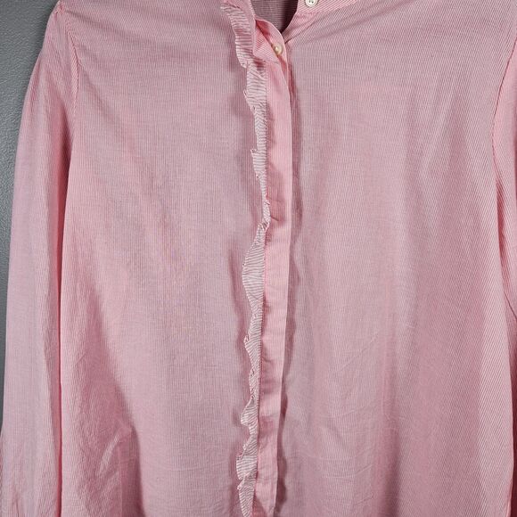 LOFT Button Up with Ruffle - Picture 3 of 7